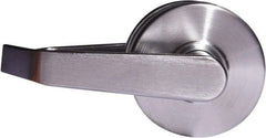 Arrow Lock - Entry Lever Lockset - 2-3/4" Back Set, Steel, Brushed Chrome Finish - USA Tool & Supply