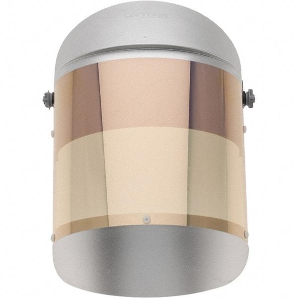 Oberon - Face Shield & Headgear Set - SPLIT COBALT BLUE/GOLD HEAT REFLECTIVE FACESHLD - USA Tool & Supply