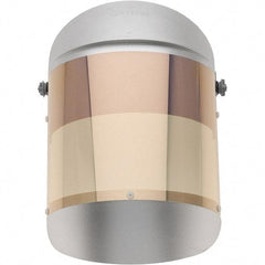 Oberon - Face Shield & Headgear Set - SPLIT COBALT BLUE/GOLD HEAT REFLECTIVE FACESHLD - USA Tool & Supply
