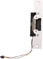 Adams Rite - 3.38" Long x 1" Wide, Clear Anodized Finish, Electric Door Strike - Field Selectable 12, 16, or 24 VAC/DC, VAC/VDC Power, Zinc Alloy - USA Tool & Supply