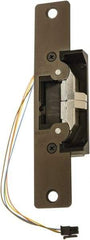Adams Rite - 4.88" Long x 1-1/4" Wide, Dark Bronze Anodized Aluminum Finish, Electric Door Strike - 24 Volt, VDC Power, Zinc Alloy - USA Tool & Supply
