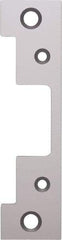 Hes - 4.88" Long x 1.06" Wide, Satin Stainless Steel Finish, Electric Door Strike Faceplate - 1, Electric Power, Zinc Alloy - USA Tool & Supply