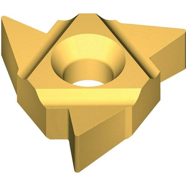 Vargus - 4UIL Internal Left Hand SAGE Laydown Threading Insert - Grade VKX, TiN Coated Carbide - USA Tool & Supply
