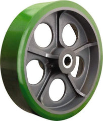 Hamilton - 20 Inch Diameter x 5 Inch Wide, Polyurethane on Cast Iron Caster Wheel - 9,000 Lb. Capacity, 5-1/4 Inch Hub Length, 1-1/2 Inch Axle Diameter, Straight Roller Bearing - USA Tool & Supply