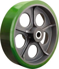 Hamilton - 20 Inch Diameter x 5 Inch Wide, Polyurethane on Cast Iron Caster Wheel - 9,000 Lb. Capacity, 5-1/4 Inch Hub Length, 3-1/16 Inch Axle Diameter, Plain Bore Bearing - USA Tool & Supply