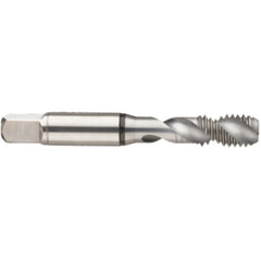 ‎4-40 2FL 2B Cobalt Spiral Flute Semi-Bott Black Ring Tap-Bright Finish-45 Degree Helix - USA Tool & Supply