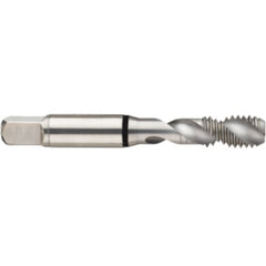 ‎12-28 2FL 2B Cobalt Spiral Flute Semi-Bott Black Ring Tap-Bright-45 Degree Helix - USA Tool & Supply