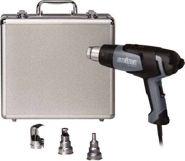 Steinel - 120 to 1,100°F Heat Setting, 1 to 13 CFM Air Flow, Heat Gun Kit - 120 Volts, 13.2 Amps, 1,600 Watts, 6' Cord Length - USA Tool & Supply