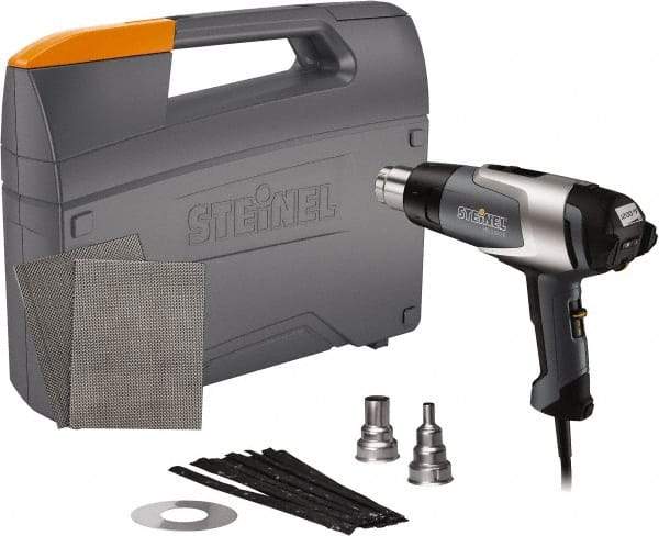 Steinel - 120 to 1,200°F Heat Setting, 4 to 13 CFM Air Flow, Heat Gun Kit - 120 Volts, 13.5 Amps, 1,600 Watts, 6' Cord Length - USA Tool & Supply