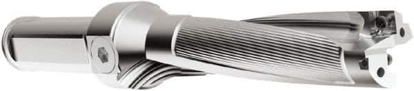 Seco - 8-1/2" Max Drill Depth, 4xD, 2-1/8" Diam, Indexable Insert Drill - 2 Inserts, 1-1/2" Shank Diam, Straight Shank - USA Tool & Supply