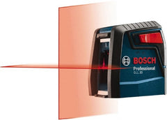 Bosch - 2 Beam 30' Max Range Self Leveling Cross Line Laser - USA Tool & Supply