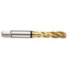 3/8-16 2B 2-Flute Cobalt Black Ring Semi-Bottoming 45 degree Spiral Flute Tap-TiN - USA Tool & Supply