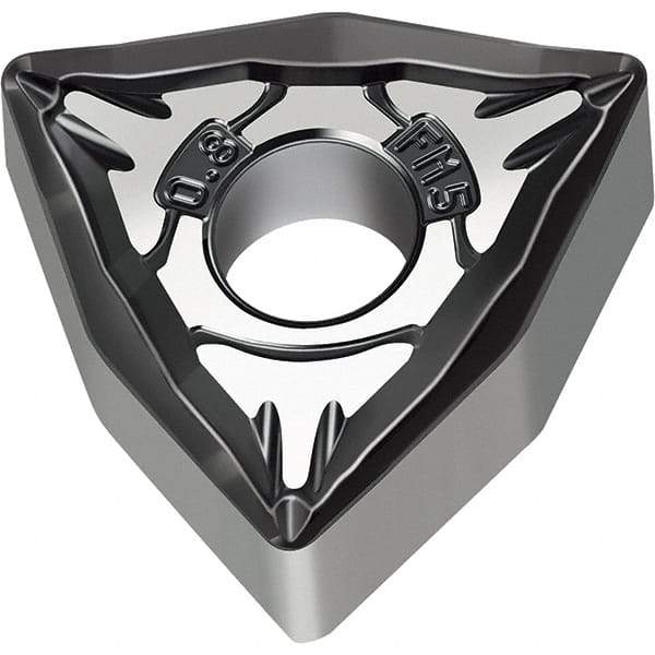 Walter - WNMG FM5 Grade WSM10S Turning Insert - TiAlN+Al2O3+(Al) Finish, 80° Trigon, 9.53mm Inscr Circle, 4.76mm Thick, 0.8mm Corner Radius - USA Tool & Supply