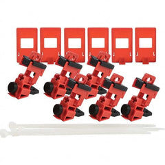 Brady - Pack of 6 Single-Pole Circuit Breaker Lockouts - USA Tool & Supply