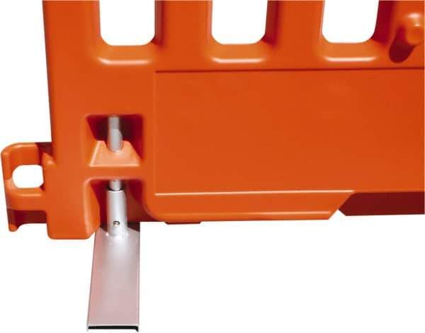 VizCon - 72" High x 6' Long x 38" Wide Barrier Leg Kit - Bright Finish, Silver, Use with 57000 - USA Tool & Supply