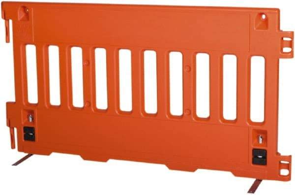 VizCon - 38" High x 6' Max Width Barrier - Polyethylene, Orange - USA Tool & Supply