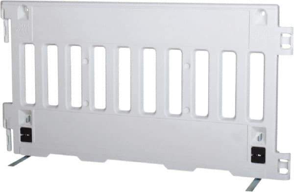 VizCon - 38" High x 6' Max Width Barrier - Polyethylene, White - USA Tool & Supply