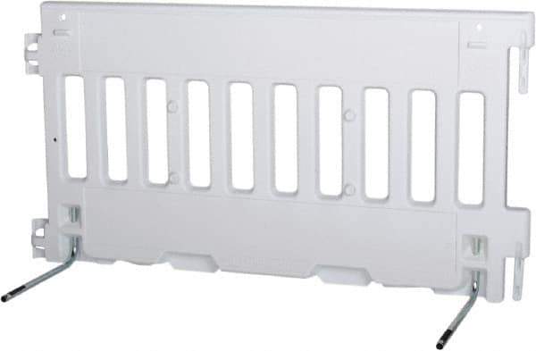 VizCon - 38" High x 6' Max Width Barrier - Polyethylene, White - USA Tool & Supply