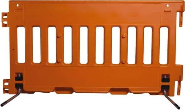 VizCon - 38" High x 6' Max Width Barrier - Polyethylene, Orange - USA Tool & Supply