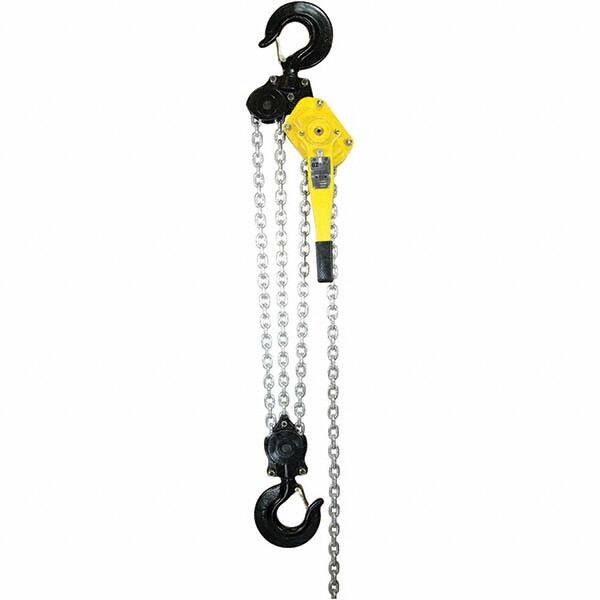 OZ Lifting Products - 18,000 Lb Capacity, 15' Lift Height, Chain Lever Hoist with Overload Protection - USA Tool & Supply