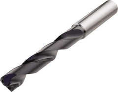 Seco - 17.9mm 140° Solid Carbide Jobber Drill - TiAlN Finish, Right Hand Cut, Spiral Flute, Straight Shank, 143mm OAL, Cone Relief Point - USA Tool & Supply