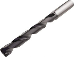 Seco - 10.5mm 140° Solid Carbide Jobber Drill - TiAlN Finish, Right Hand Cut, Spiral Flute, Straight Shank, 141mm OAL, Cone Relief Point - USA Tool & Supply
