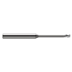 Miniature End Mills - Long Reach, Stub Flute - 0.0780″ (5/64″) Cutter Diameter × 0.0050″ Radius × 0.1170″ Length of Cut × 0.9400″ Reach Carbide Corner Radius End Mill, 3 Flutes