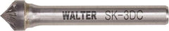 WALTER Surface Technologies - 3/8" Cut Diam, 1/4" Shank Diam, Cone Head Double Cut Burr - Tungsten Carbide, 0.2" LOC, 4-1/2" OAL - USA Tool & Supply