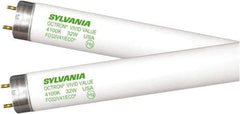 SYLVANIA - 32 Watt Fluorescent Tubular Medium Bi-Pin Lamp - 5,000°K Color Temp, 2,500 Lumens, T8, 22,000 hr Avg Life - USA Tool & Supply