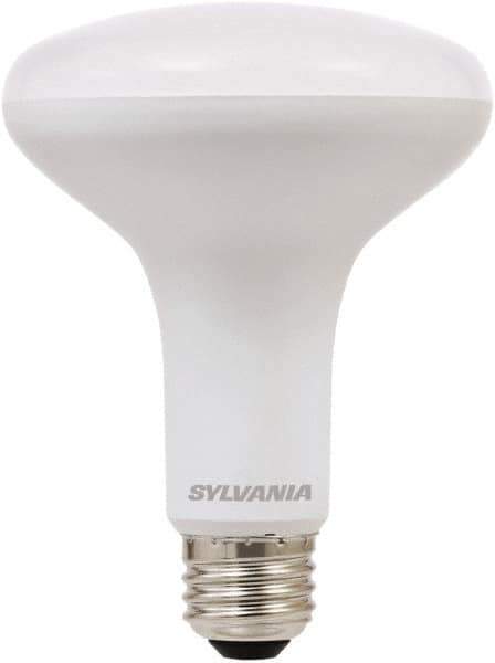 SYLVANIA - 9 Watt LED Flood/Spot Medium Screw Lamp - 2,700°K Color Temp, 650 Lumens, Dimmable, Shatter Resistant, BR30, 11,000 hr Avg Life - USA Tool & Supply