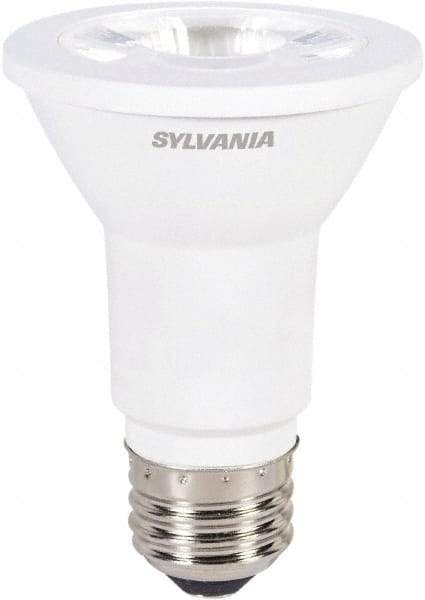 SYLVANIA - 6 Watt LED Flood/Spot Medium Screw Lamp - 3,000°K Color Temp, 425 Lumens, Shatter Resistant, PAR20, 25,000 hr Avg Life - USA Tool & Supply