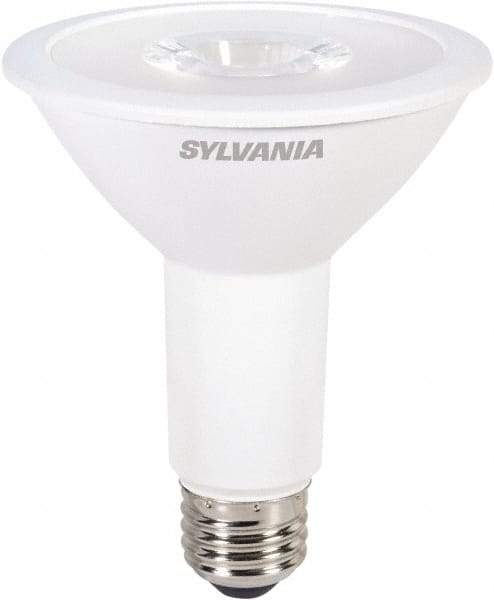 SYLVANIA - 9 Watt LED Flood/Spot Medium Screw Lamp - 3,000°K Color Temp, 700 Lumens, Shatter Resistant, PAR30L, 25,000 hr Avg Life - USA Tool & Supply