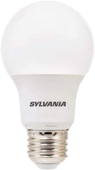 SYLVANIA - 8 Watt LED Residential/Office Medium Screw Lamp - 2,700°K Color Temp, 800 Lumens, Shatter Resistant, A19, 11,000 hr Avg Life - USA Tool & Supply