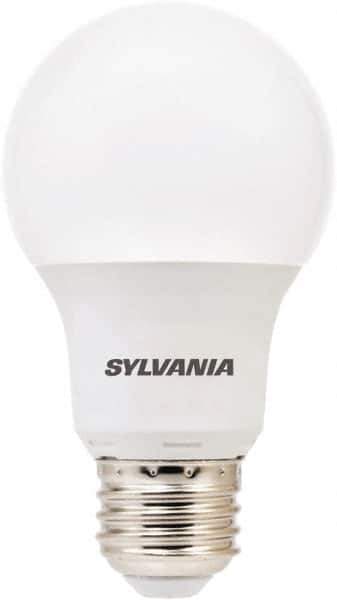 SYLVANIA - 6 Watt LED Residential/Office Medium Screw Lamp - 2,700°K Color Temp, 450 Lumens, Shatter Resistant, A19, 11,000 hr Avg Life - USA Tool & Supply