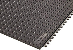 Notrax - 3' Long x 3' Wide x 5/8" Thick, Anti-Fatigue Modular Matting Tiles - 4 Interlocking Sides, Black, For Dry Areas, Series 460 - USA Tool & Supply
