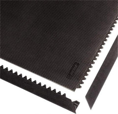 Notrax - 3' Long x 2" Wide x 1/2" Thick, Anti-Fatigue Modular Matting Tiles - Female, 4 Interlocking Sides, Black, For Dry Areas, Series 041 - USA Tool & Supply