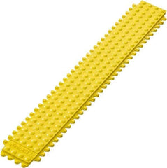 Notrax - 3' Long x 3" Wide x 5/8" Thick, Anti-Fatigue Modular Matting Tiles - Male, 4 Interlocking Sides, Yellow, For Dry Areas, Series 469 - USA Tool & Supply