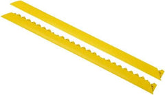 Notrax - 3' Long x 2" Wide x 5/8" Thick, Anti-Fatigue Modular Matting Tiles - Female, 4 Interlocking Sides, Yellow, For Dry Areas, Series 461 - USA Tool & Supply