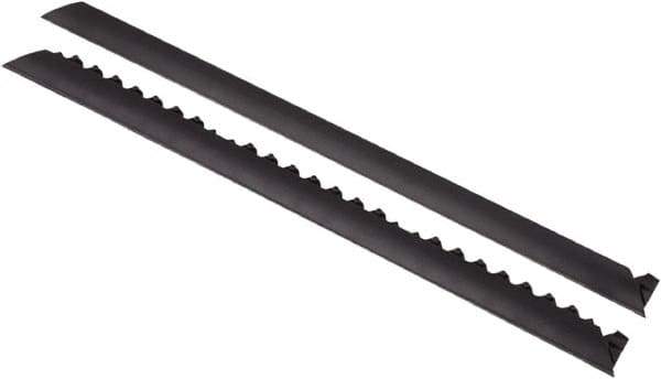 Notrax - 3' Long x 2" Wide x 5/8" Thick, Anti-Fatigue Modular Matting Tiles - Male, 4 Interlocking Sides, Black, For Dry Areas, Series 461 - USA Tool & Supply