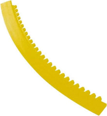 Notrax - 3' Long x 2" Wide x 5/8" Thick, Anti-Fatigue Modular Matting Tiles - Male, 4 Interlocking Sides, Yellow, For Dry Areas, Series 481 - USA Tool & Supply