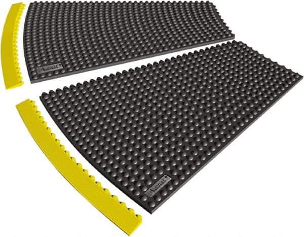 Notrax - 3' Long x 28" Wide x 5/8" Thick, Anti-Fatigue Modular Matting Tiles - 4 Interlocking Sides, Black, For Dry Areas, Series 442 - USA Tool & Supply