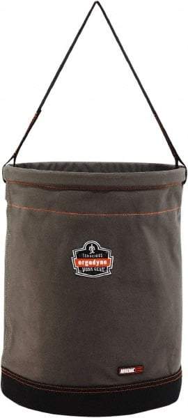 Ergodyne - 1 Pocket Gray Canvas Tool Bucket - 16" Wide x 16" Deep x 20" High - USA Tool & Supply