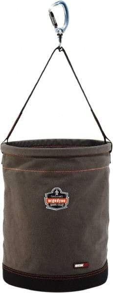 Ergodyne - 1 Pocket Gray Canvas Tool Bucket - 16" Wide x 16" Deep x 20" High - USA Tool & Supply