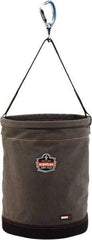 Ergodyne - 1 Pocket Gray Canvas Tool Bucket - 16" Wide x 16" Deep x 20" High - USA Tool & Supply