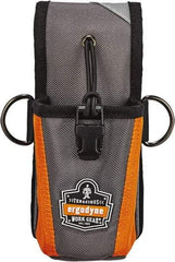 Ergodyne - Radio Holster with 1 Pocket - Ballistic Polyester, Gray - USA Tool & Supply