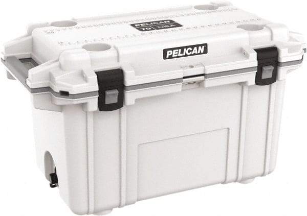 Pelican Products, Inc. - 70 Qt Cooler - Polypropylene, White/Gray - USA Tool & Supply