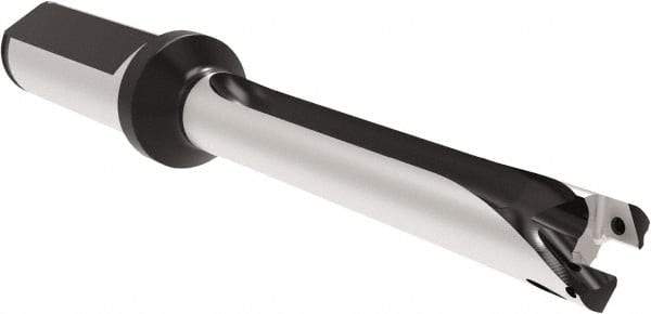 Allied Machine and Engineering - Series 14, 14 to 14.99mm Diam, 20mm Diam Straight Shank with Flange, Straight Flute Spade Drill - 149.9mm Max Depth, 229.8mm OAL, Long Length, Through Coolant - USA Tool & Supply