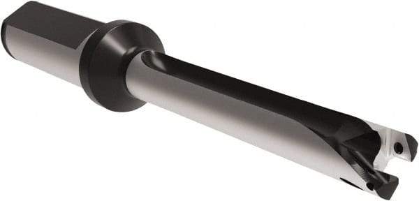 Allied Machine and Engineering - Series 13, 13 to 13.99mm Diam, 20mm Diam Straight Shank with Flange, Straight Flute Spade Drill - 139.9mm Max Depth, 219.4mm OAL, Long Length, Through Coolant - USA Tool & Supply