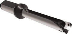 Allied Machine and Engineering - Series 13, 13 to 13.99mm Diam, 20mm Diam Straight Shank with Flange, Straight Flute Spade Drill - 139.9mm Max Depth, 219.4mm OAL, Long Length, Through Coolant - USA Tool & Supply