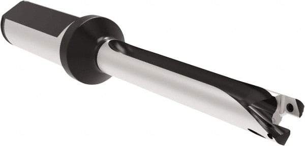 Allied Machine and Engineering - Series 12, 12 to 12.99mm Diam, 3/4" Diam Straight Shank with Flange, Straight Flute Spade Drill - 5.1142" Max Depth, 6.199" Body Length, 8-5/16" OAL, Long Length, Through Coolant - USA Tool & Supply